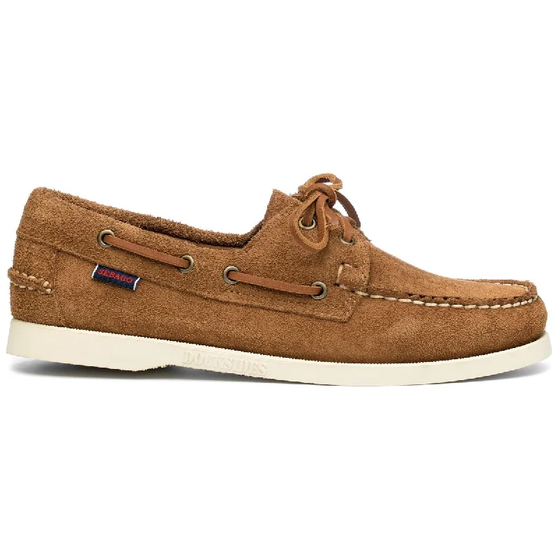 women boat shoes with adjustable laces for a perfect fitPortland Roughout Woman - Cognac