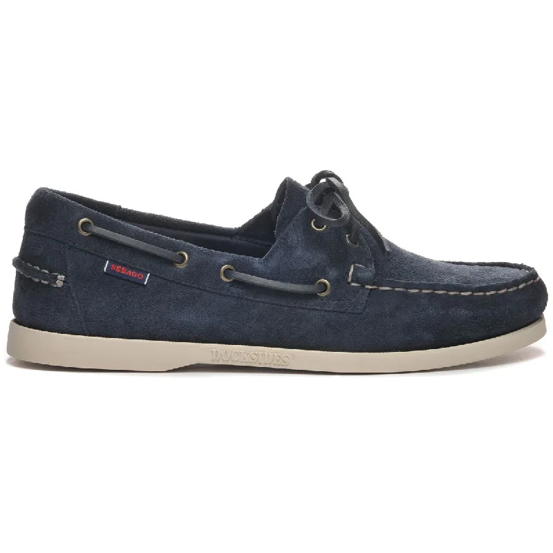 women boat shoes for a coastal road tripPortland Roughout Woman - Navy Blue