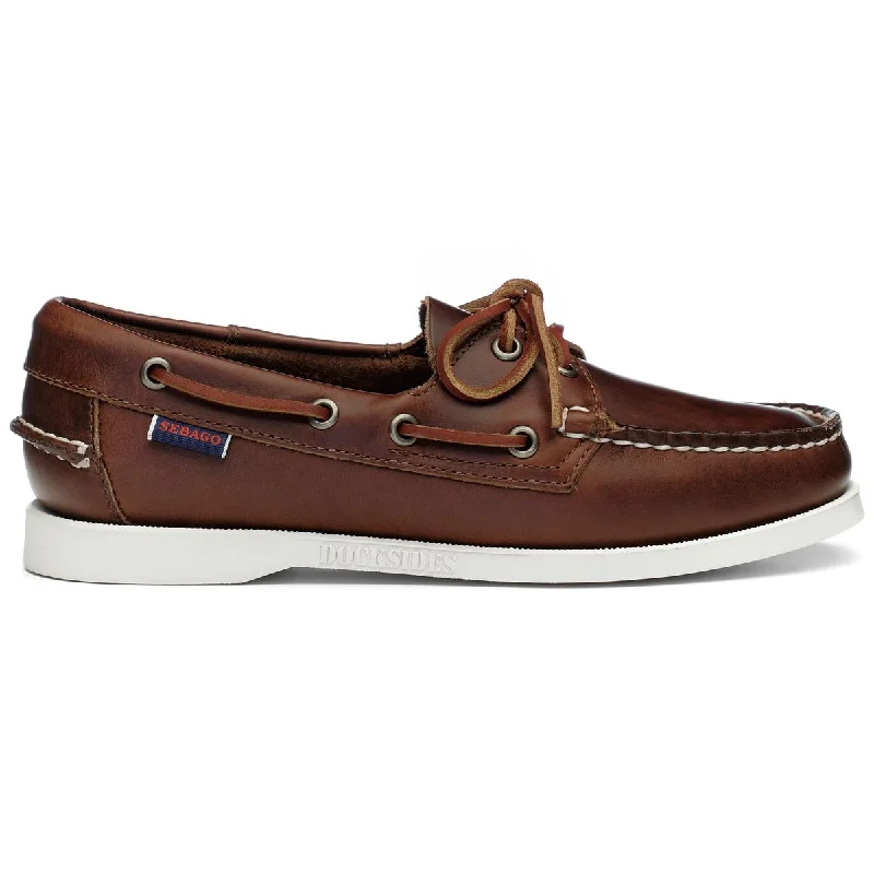 women boat shoes with a quick - drying material for water activitiesDocksides Portland Waxed Woman - Brown