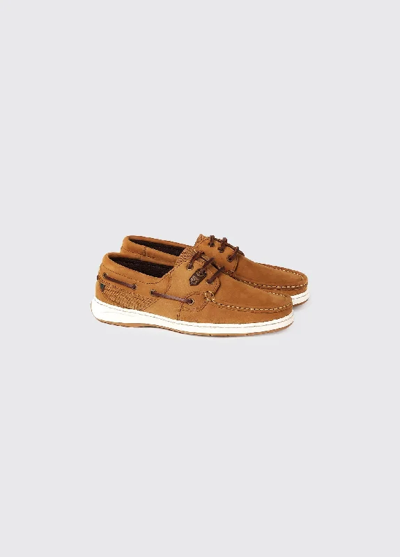 women boat shoes with a contrast stitching for a stylish lookAuckland Women's Boat Shoe - Brown