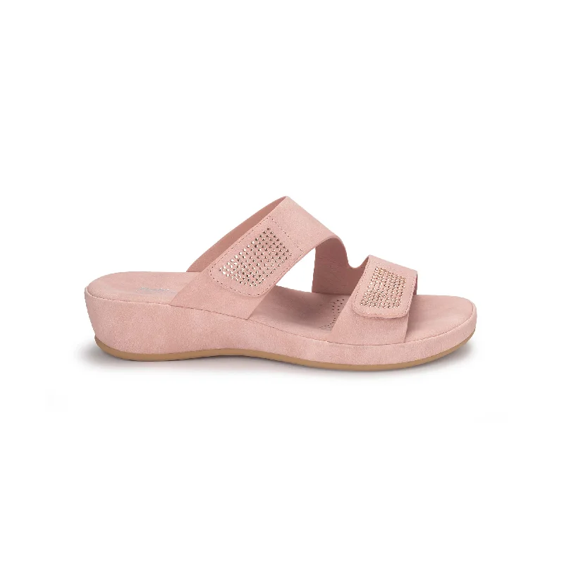 Adjustable Strap Women's Sandals with a Padded Heel in Pink for a Custom FitBATA Comfit Women W/Glitter Sandals 671X295