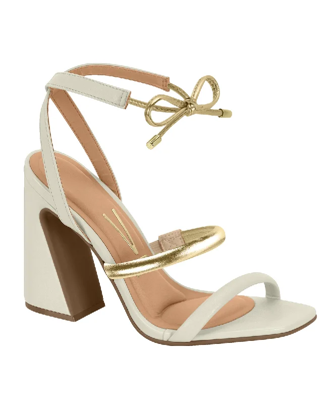 Women's Sandals with a Glitter - Coated Strap in Gold for a Sparkly Summer OutfitVIZZANO HEELED SANDAL WITH STRAP