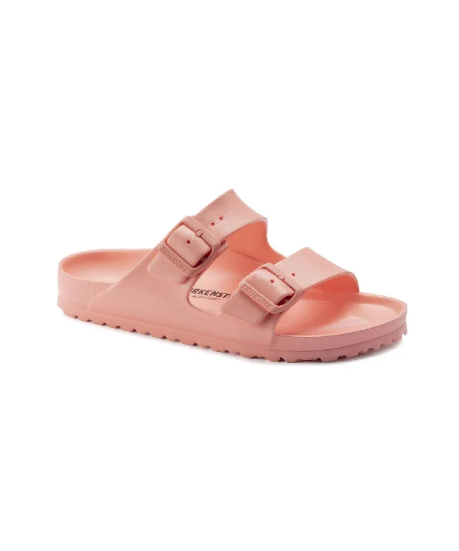 Adjustable Strap Women's Sandals with a Padded Heel in Pink for a Custom FitBIRKENSTOCK ARIZONA ESSENTIALS IN CORAL