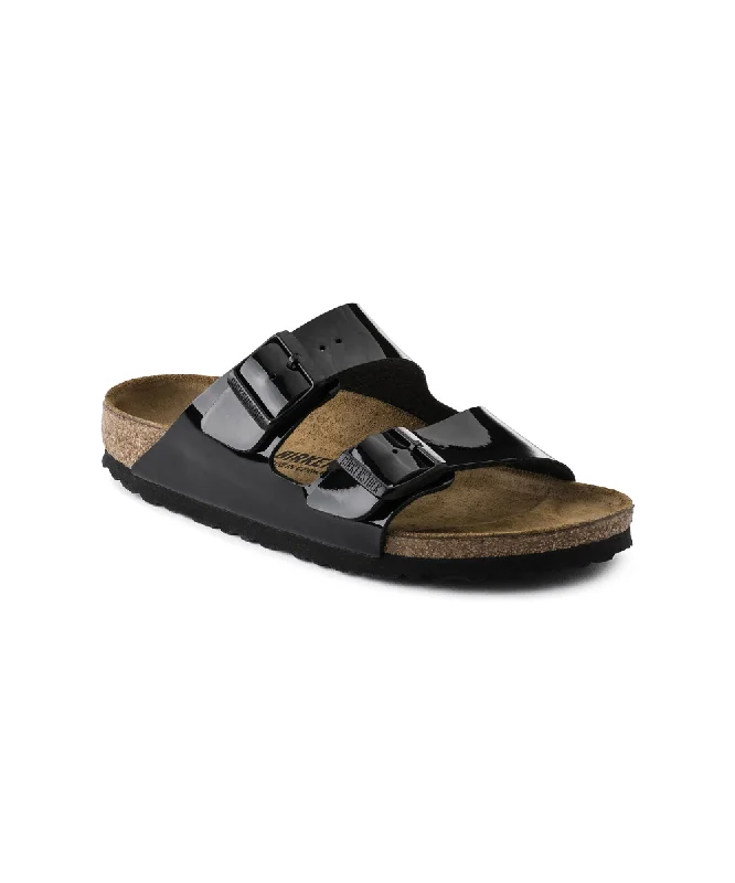 Women's Sandals with a Wedge Heel and a Tassel Detail in Orange for a Trendy LookBIRKENSTOCK ARIZONA NARROW FIT IN PATENT BLACK