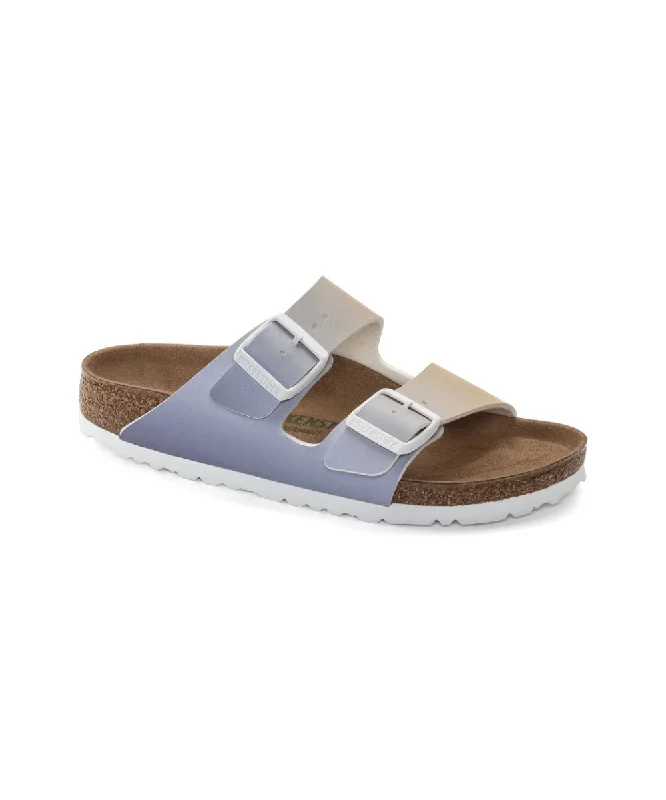 Orthopedic Women's Sandals with Arch Support in Gray for Foot HealthBIRKENSTOCK ARIZONA IN PURPLE NARROW FIT FOG MULTI