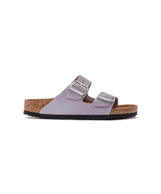 Women's Sandals with a Floral - Printed Upper in Pink for a Feminine Spring LookBIRKENSTOCK ARIZONA SOFT BEDDING IN PURPLE