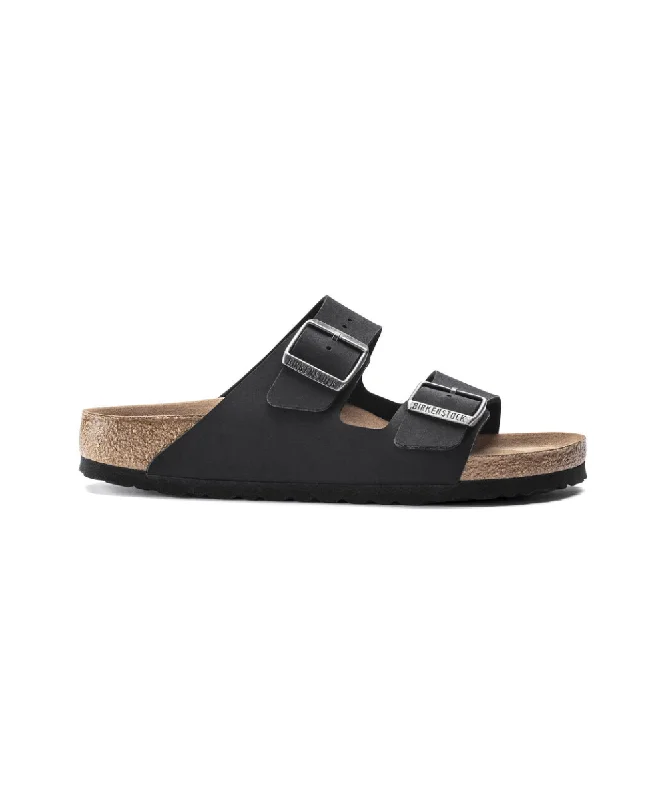 Women's Sandals with a Glitter - Coated Strap in Gold for a Sparkly Summer OutfitBIRKENSTOCK ARIZONA VEGAN  NARROW FIT IN BLACK