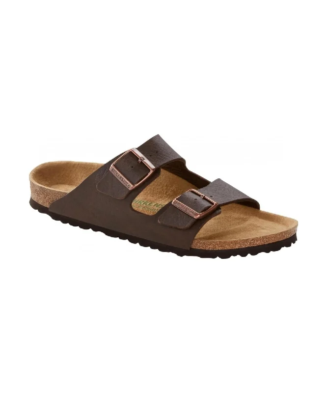 Women's Ankle - Strap Sandals with a Block Heel in Red for a Sophisticated StyleBIRKENSTOCK ARIZONA VEGAN IN BROWN