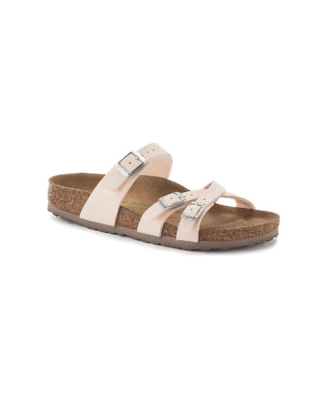 Child - Friendly Women's Sandals with a Secure Buckle in Purple for Moms on the GoBIRKENSTOCK FRANCA VEGAN IN LIGHT ROSE