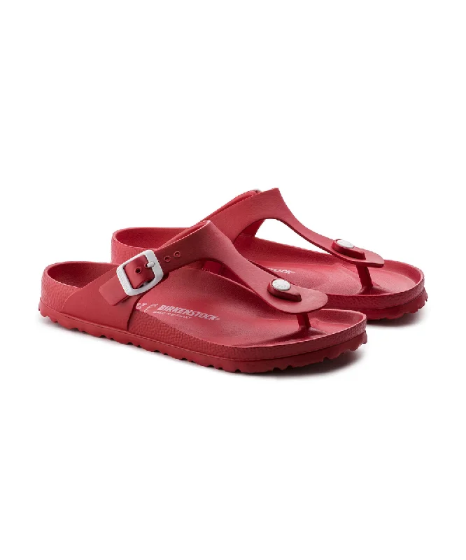 Child - Friendly Women's Sandals with a Secure Buckle in Purple for Moms on the GoBIRKENSTOCK GIZEH ESSENTIALS IN RED