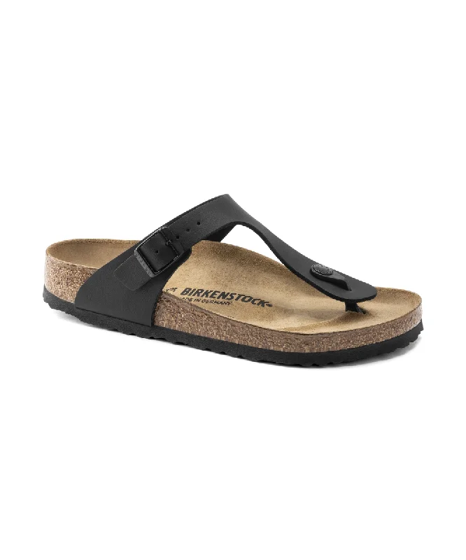 Women's Sandals with a Glitter - Coated Strap in Gold for a Sparkly Summer OutfitBIRKENSTOCK GIZEH IN BLACK