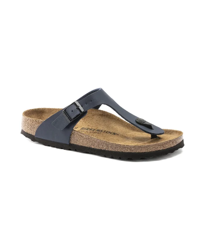 Sustainable Women's Recycled Material Sandals in Beige for Eco - Conscious ShoppersBIRKENSTOCK GIZEH IN BLUE