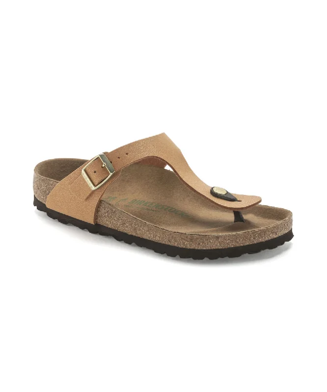 Women's Flat Slide Sandals with a Memory Foam Insole in White for All - Day ComfortBIRKENSTOCK GIZEH IN PECAN