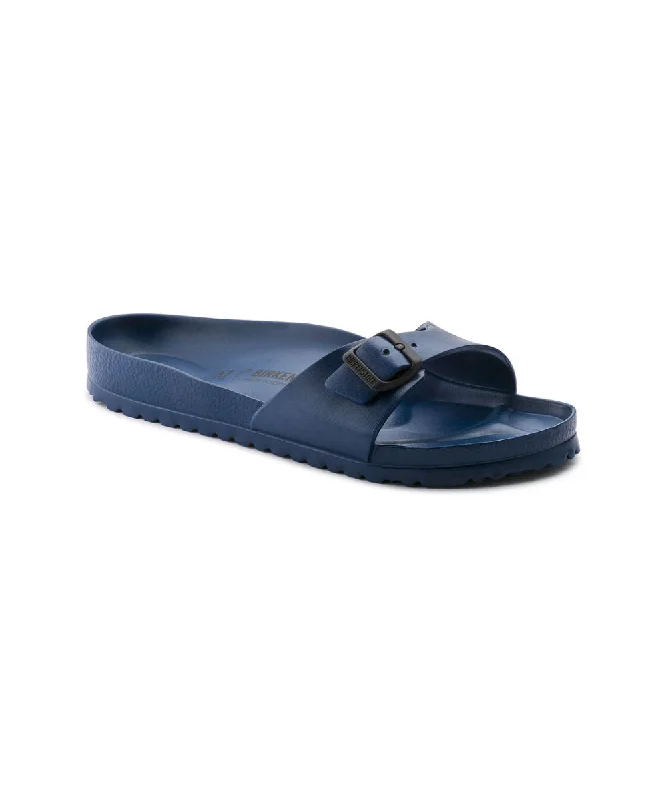 Waterproof Women's Rubber Beach Sandals with Arch Support in Blue for Water ActivitiesBIRKENSTOCK MADRID ESSENTIALS IN BLUE