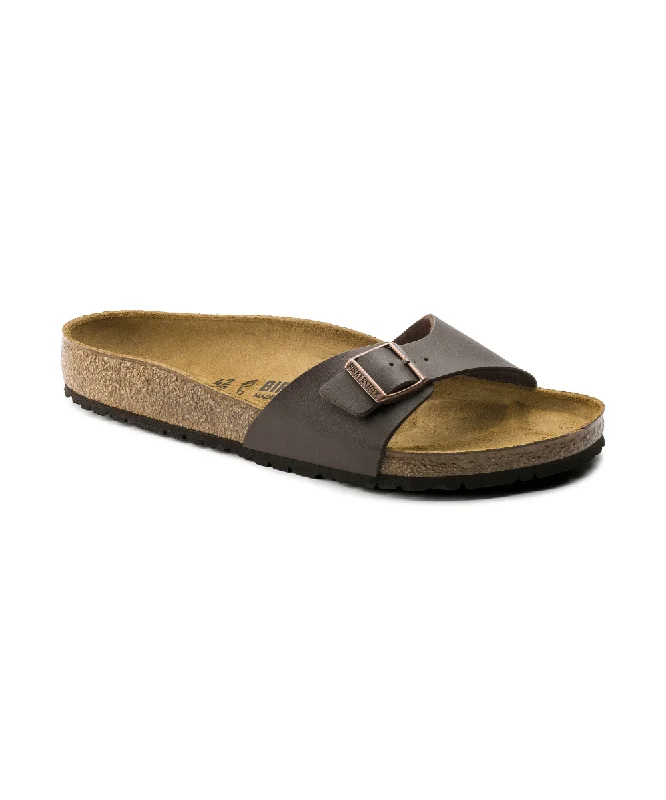 Shock - Absorbing Women's Sandals with a Soft Insole in Black for Active LifestylesBIRKENSTOCK MADRID  REGULAR FIT IN BROWN