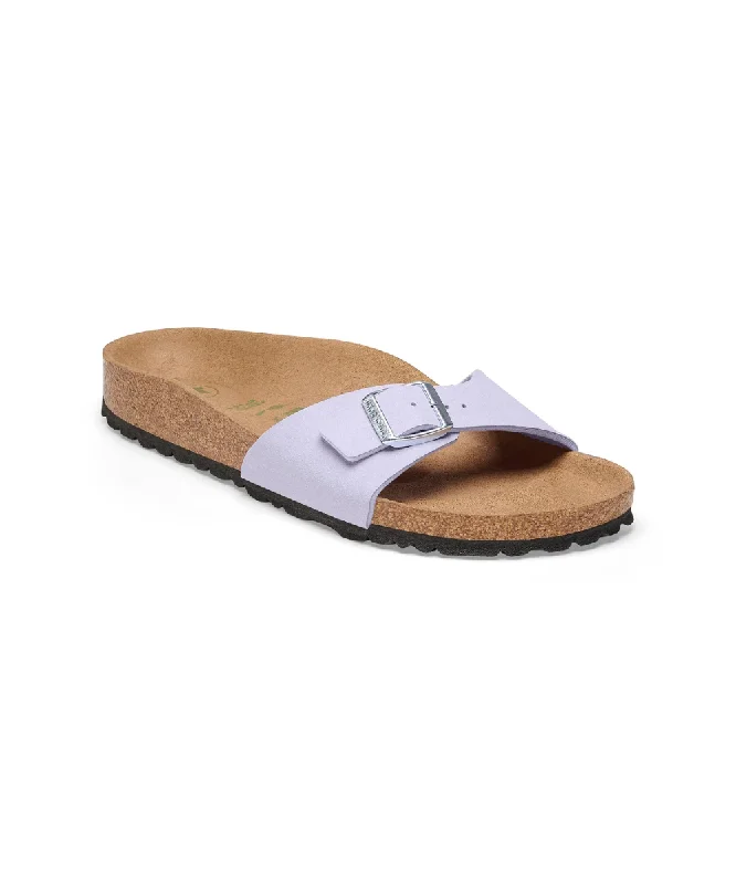 Sustainable Women's Recycled Material Sandals in Beige for Eco - Conscious ShoppersBIRKENSTOCK MADRID VEGAN NARROW FIT IN LAVENDER