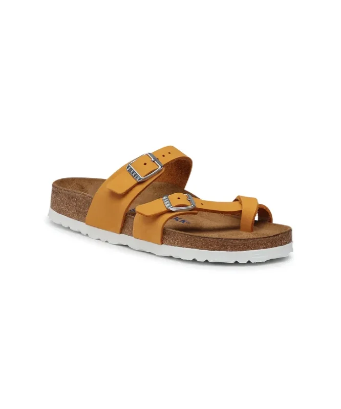 Shock - Absorbing Women's Sandals with a Soft Insole in Black for Active LifestylesBIRKENSTOCK MAYARI IN APRICOT