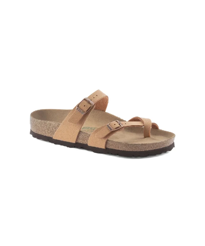 Women's Sandals with a Floral - Printed Upper in Pink for a Feminine Spring LookBIRKENSTOCK MAYARI VEGAN REGULAR FIT IN PECAN