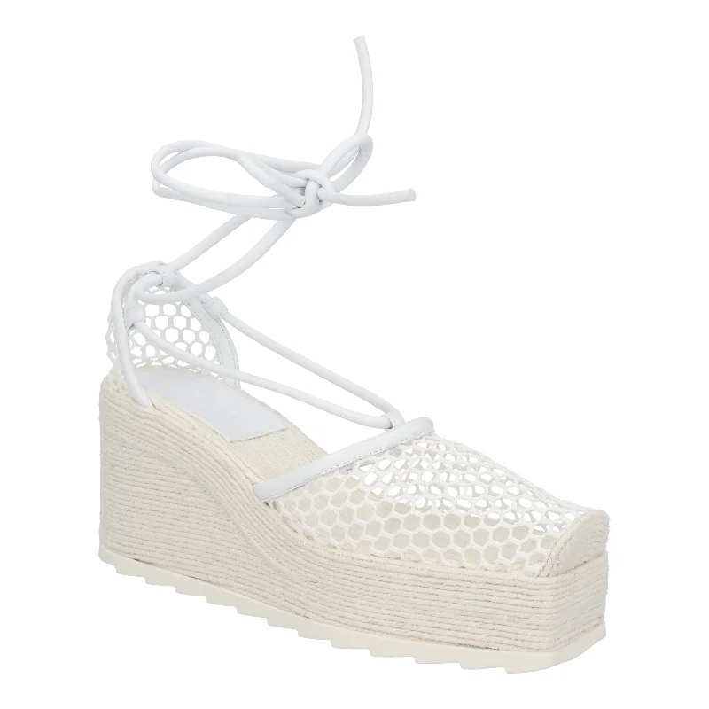 Lightweight Women's Mesh - Paneled Sandals in Yellow for BreathabilityBottega Veneta Stretch Espadrille Wedges