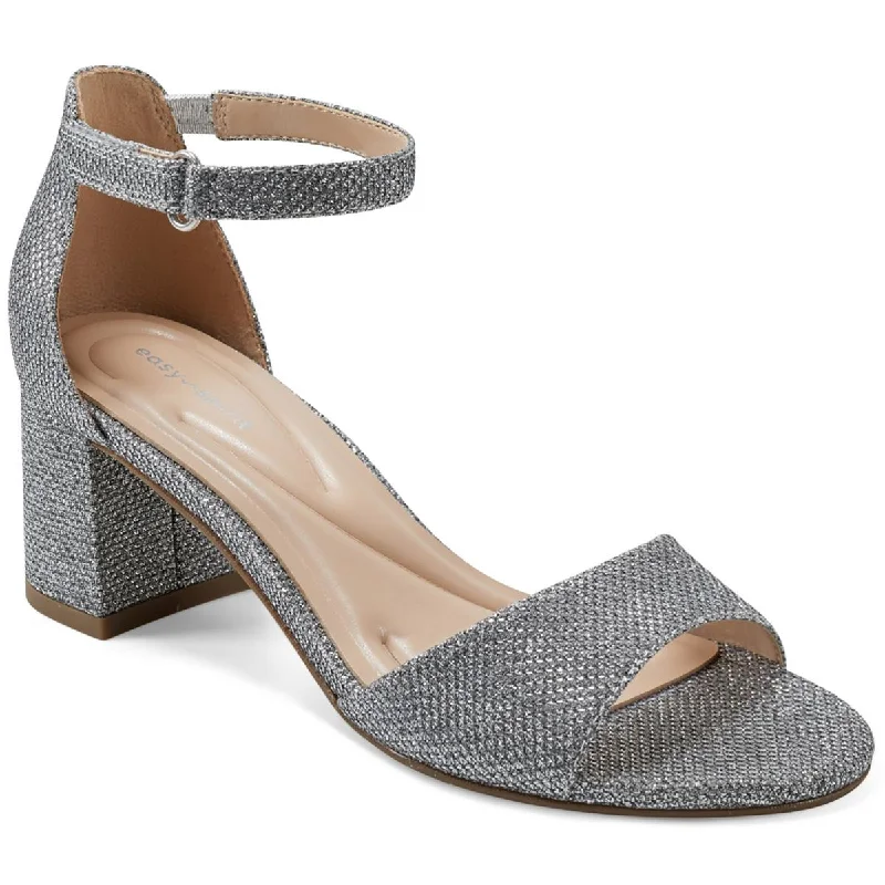 Orthopedic Women's Sandals with Arch Support in Gray for Foot HealthEasy Spirit Womens Daven 2 Glitter Ankle Strap Heels