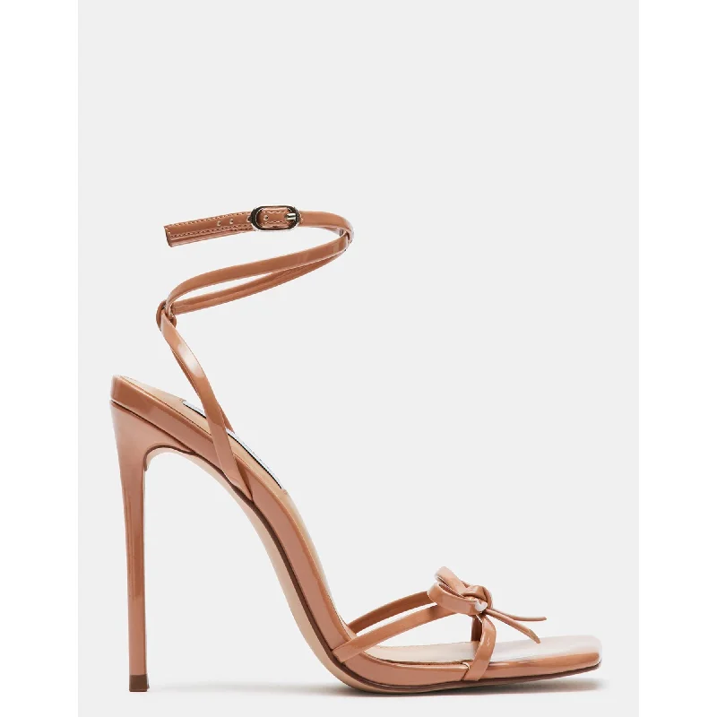 Women's Ankle - Strap Sandals with a Block Heel in Red for a Sophisticated StyleENVIOUS BLUSH PATENT