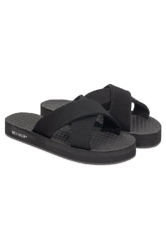 Child - Friendly Women's Sandals with a Secure Buckle in Purple for Moms on the GoFashion Sandals _ 153826 _ Black