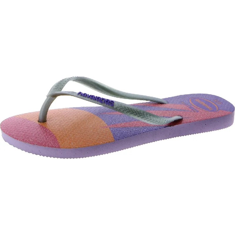 Women's Sandals with a Floral - Printed Upper in Pink for a Feminine Spring LookHavaianas Womens Round Toe Slip On Flip-Flops