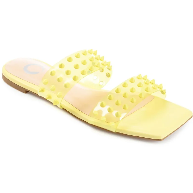 Women's Thong Sandals with a Beaded Design in Multicolor for a Beachy AestheticJournee Collection Womens KATARI Open Toe Vinyl Flatform Sandals