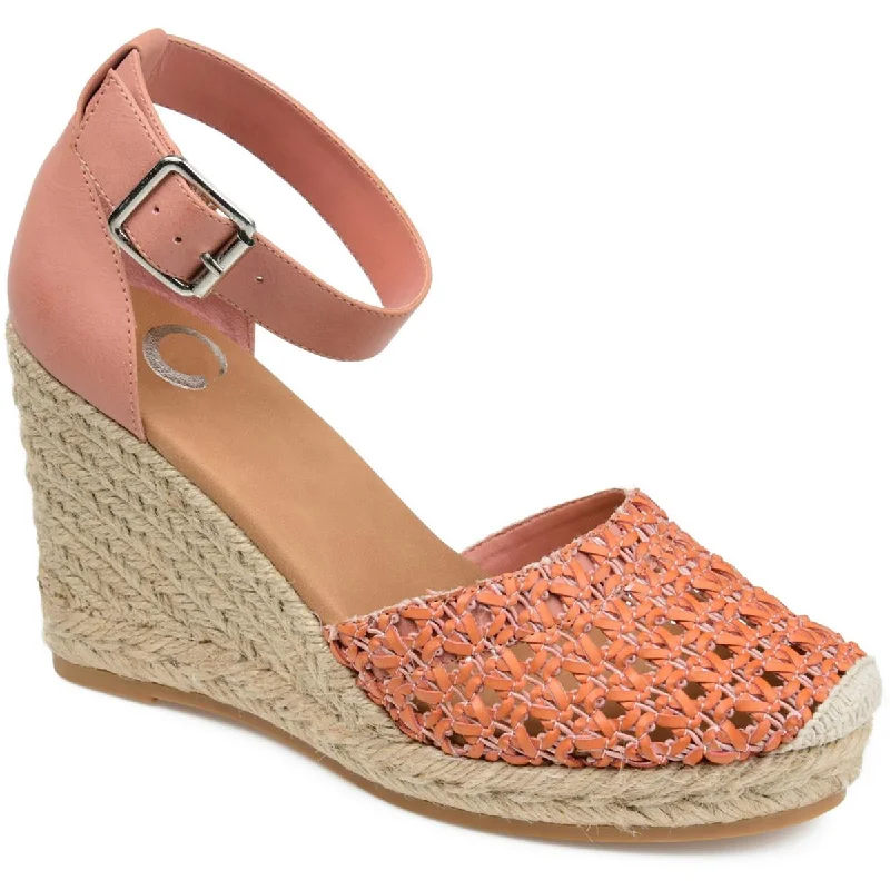 Child - Friendly Women's Sandals with a Secure Buckle in Purple for Moms on the GoJournee Collection Womens Sierra Wedge Slip On Espadrilles