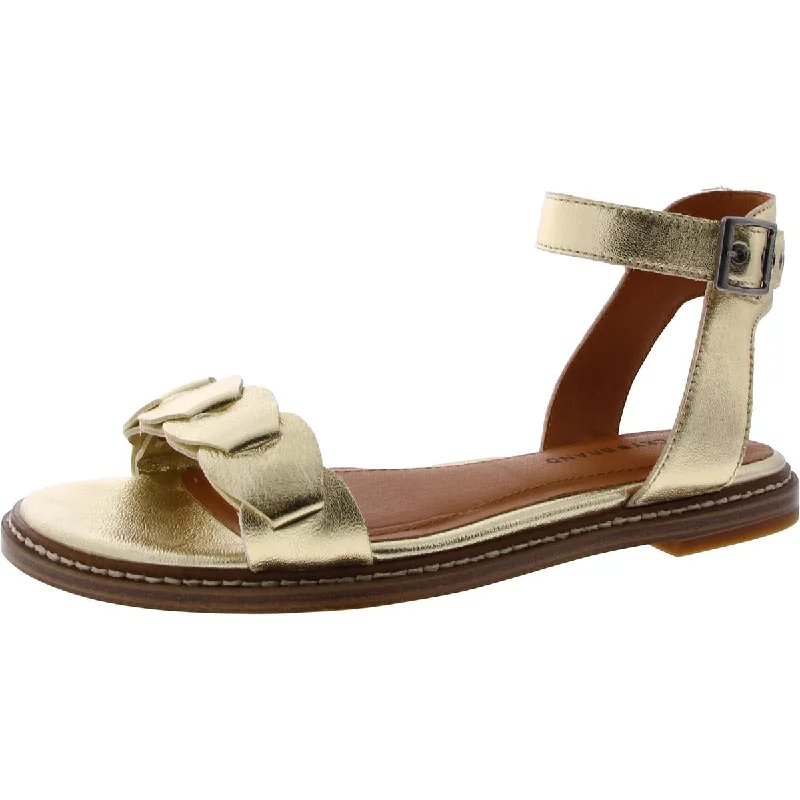 Women's Sandals with a Glitter - Coated Strap in Gold for a Sparkly Summer OutfitLucky Brand Womens Adjustable Open Toe Ankle Strap