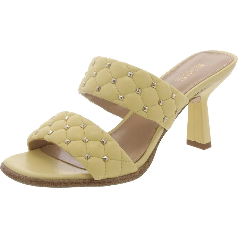 Lightweight Women's Mesh - Paneled Sandals in Yellow for BreathabilityMICHAEL Michael Kors Womens Faux Leather Square Toe Heels