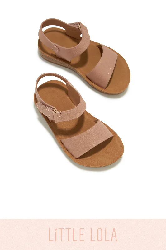 Women's Leather - Strapped Sandals with a Braided Detail in Brown for a Rustic AppealMini Haley Sandals - Blush