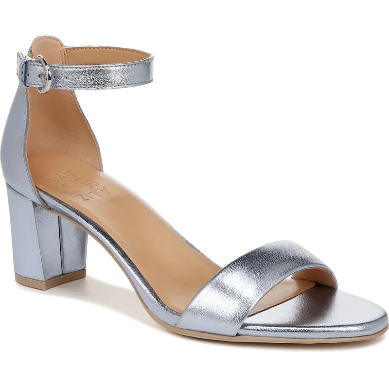 Women's Sandals with a Glitter - Coated Strap in Gold for a Sparkly Summer OutfitNaturalizer Womens Vera Leather Ankle Strap Heels