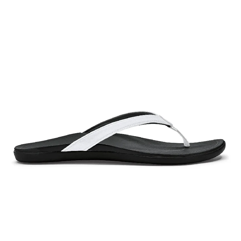 Women's Flat Slide Sandals with a Memory Foam Insole in White for All - Day ComfortOlukai Ho'opio - Women's