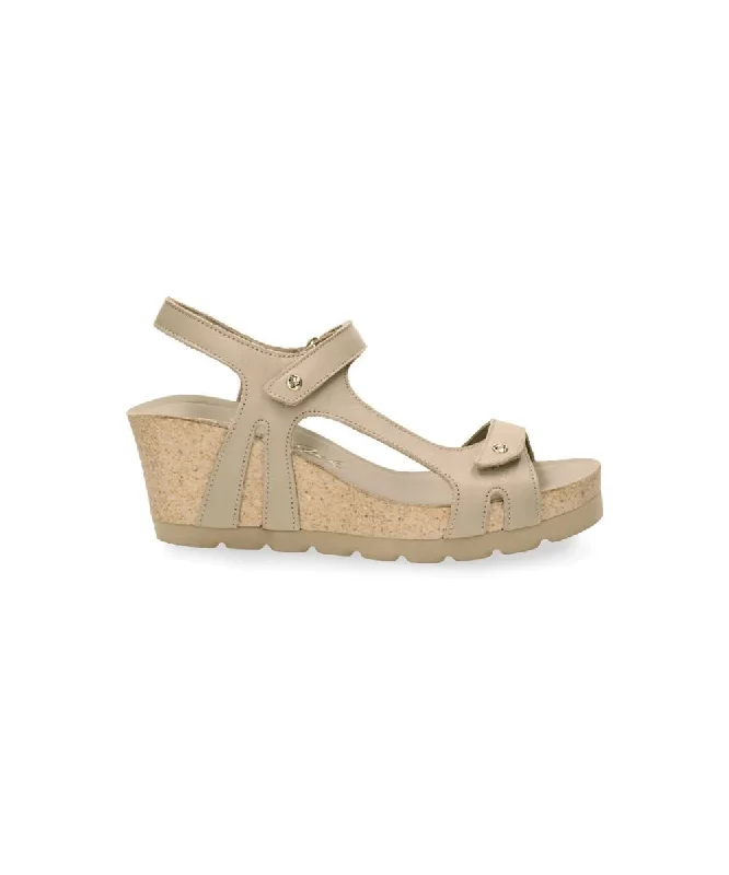 Women's Sandals with a Floral - Printed Upper in Pink for a Feminine Spring LookPANAMA JACKVAREL LETHER SANDALS IN BARK