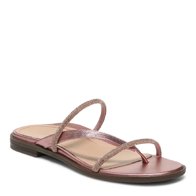 Orthopedic Women's Sandals with Arch Support in Gray for Foot HealthPrism Slide Sandal - Medium Width In Rose Gold