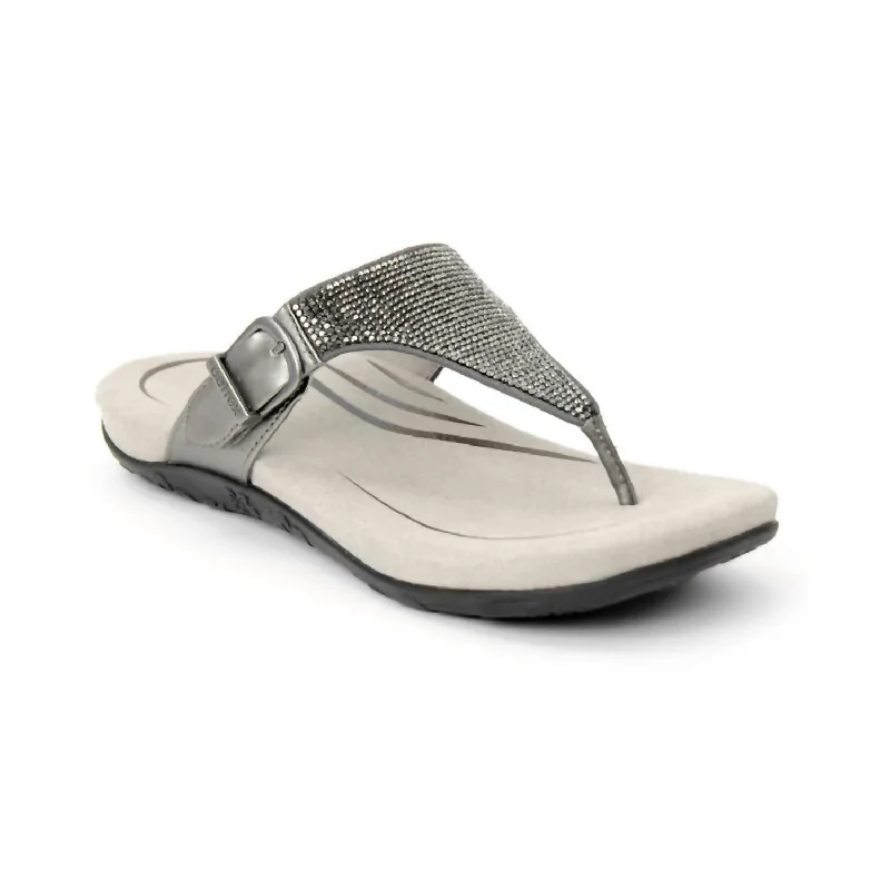 Orthopedic Women's Sandals with Arch Support in Gray for Foot HealthRae In Grey