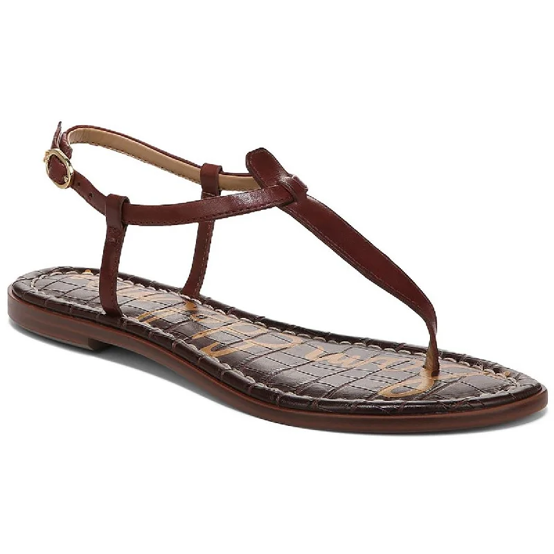 Child - Friendly Women's Sandals with a Secure Buckle in Purple for Moms on the GoSam Edelman Womens Gigi Leather Thong T-Strap Sandals