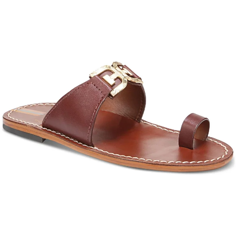 Women's Leather - Strapped Sandals with a Braided Detail in Brown for a Rustic AppealSam Edelman Womens Maxime Leather Toe Loop Slide Sandals