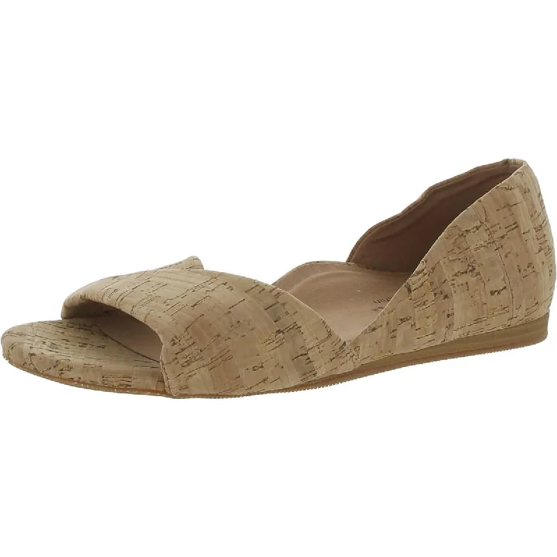 Women's Leather - Strapped Sandals with a Braided Detail in Brown for a Rustic AppealSoftWalk Womens Cork Slide Sandals