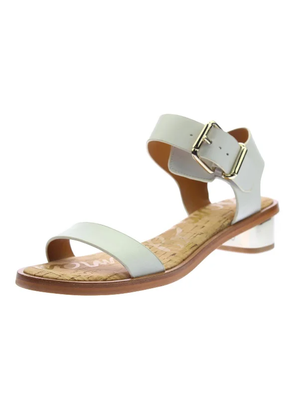 Women's Sandals with a Glitter - Coated Strap in Gold for a Sparkly Summer OutfitTrina Womens Leather Metallic Strap Sandals