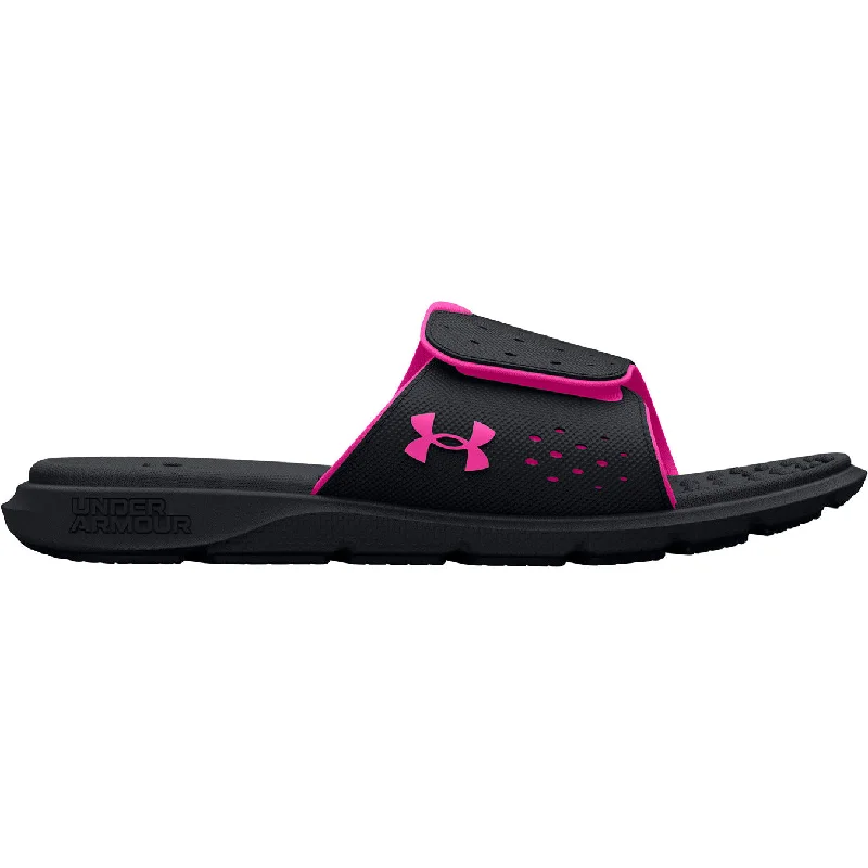 Adjustable Strap Women's Sandals with a Padded Heel in Pink for a Custom FitUnder Armour Ignite Pro Womens Sliders - Black