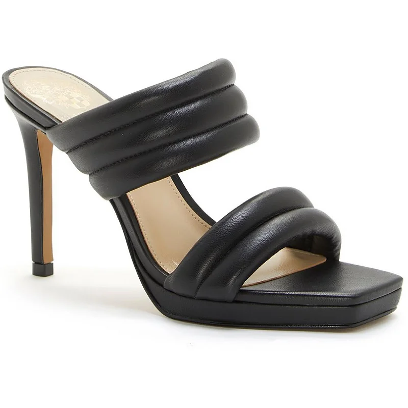 Plus Size Women's Wide - Width Platform Sandals in Black for Added Comfort and HeightVince Camuto Womens Eluinsa Leather Slip On Heels