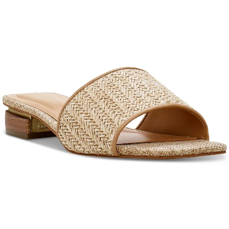 Sustainable Women's Recycled Material Sandals in Beige for Eco - Conscious ShoppersVince Camuto Womens Slip On Open Toe Flatform Sandals