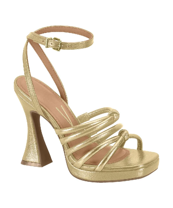 Lightweight Women's Mesh - Paneled Sandals in Yellow for BreathabilityVIZZANO HEELED SANDALS WITH STRAP DETAILING