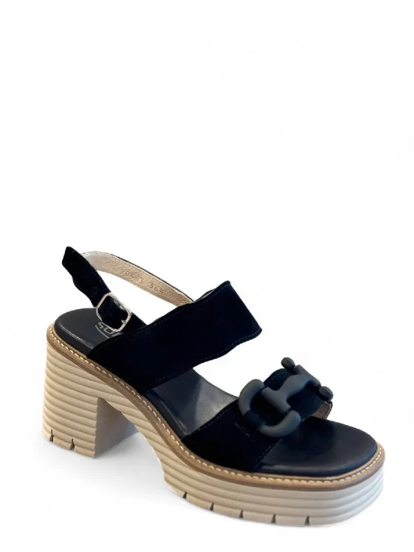 Plus Size Women's Wide - Width Platform Sandals in Black for Added Comfort and HeightWomen Bree Platform Sandal In Black