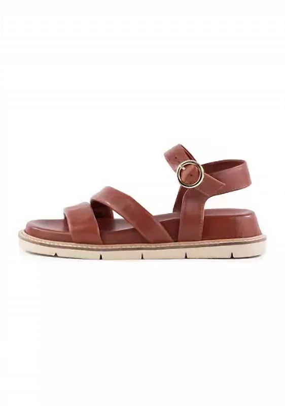 Women's Ankle - Strap Sandals with a Block Heel in Red for a Sophisticated StyleWomen Tangelo Sandal In Brown Leather