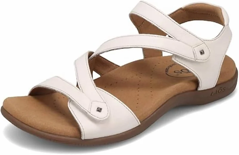 Women's Leather - Strapped Sandals with a Braided Detail in Brown for a Rustic AppealWomen's Big Time Sandal - Medium Width In White