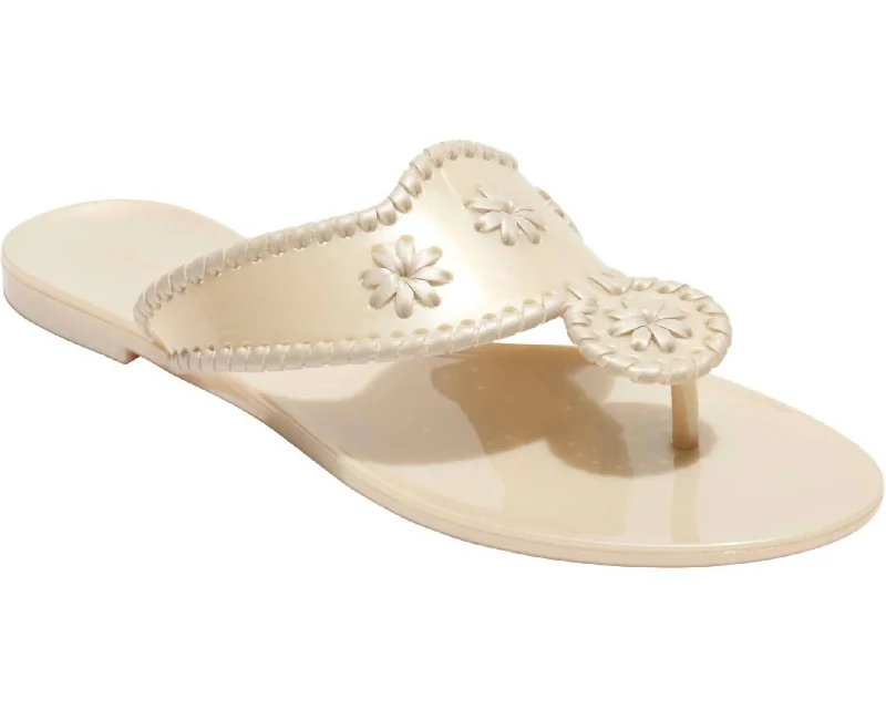 Child - Friendly Women's Sandals with a Secure Buckle in Purple for Moms on the GoWomen's Jacks Jelly Sandal In Pearlized Ivory