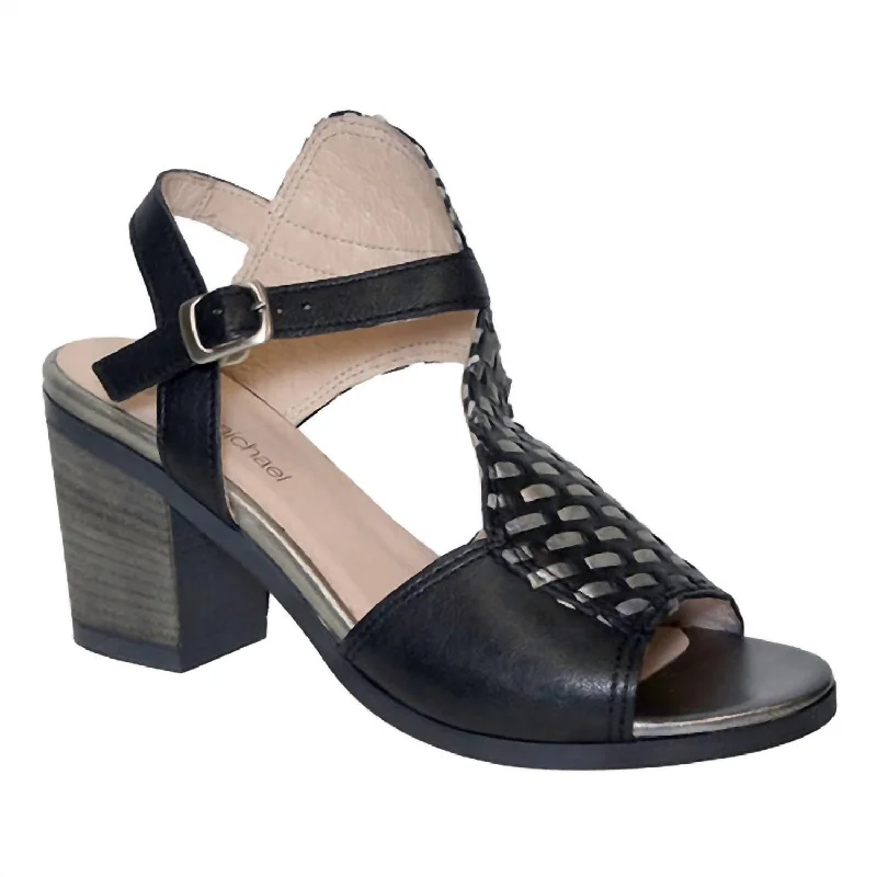 Women's Cork - Soled Espadrille Sandals with a Rope - Trimmed Upper in Navy for a Summer VibeWomen's Madrid Sandal In Black/silver